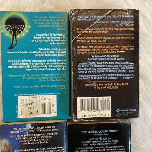 Michael Crichton John Grisham Horror Thriller Suspense Adult Novel Bundle of 4 - Picture 5 of 7